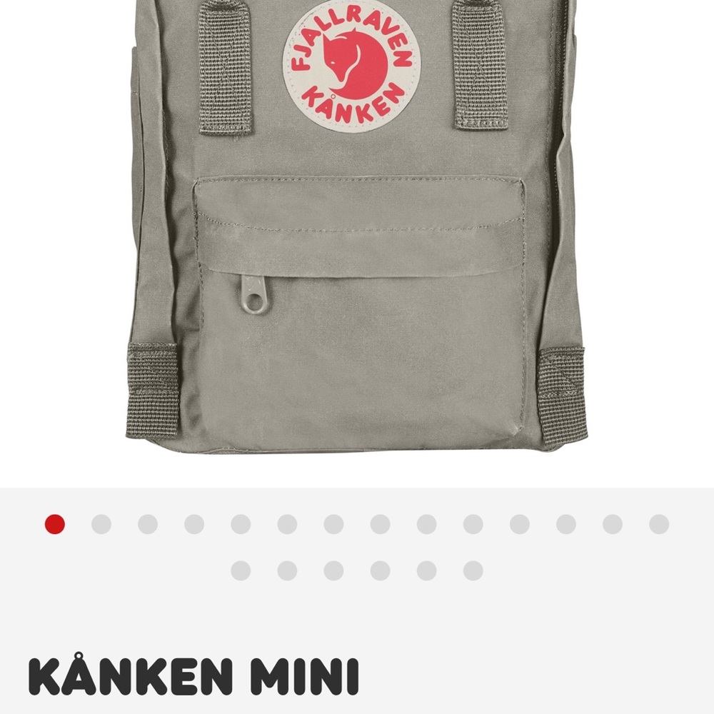 Fjallraven Kånken Mini Backpack Color: Fog - Picture 2 of 6